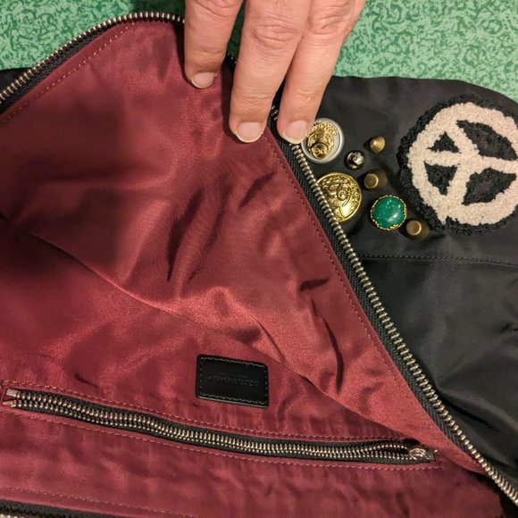 DOLCE & GABBANA Nylon clutch with patches and studs - Picture 3 of 7